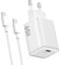 Cargador USB C 65W, Carga Rápida PD3.0 PPS Adaptador Portátil GAN II con Cable USB C Trenzado 2M, Compatible para Samsung Galaxy S25/S24/S23 Ultra, para iPhone 16/15, MaxBook Pro/Air (Blanco)