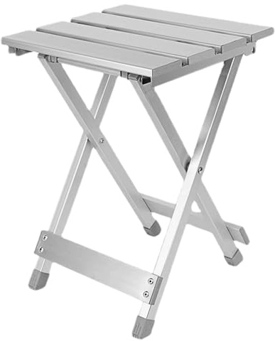 Hbbgdiy Mesa Auxiliar Plegable Impermeable para Exteriores, Mesa Auxiliar pequeña para Patio, Ligera y Plegable para jardín, para Porche, balcón, terraza, Piscina, Extremo Exterior
