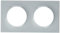 Schneider - Plaque de finition 2 postes entraxe 71mm - Gris - Odace