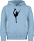 Shirtracer Kinder Hoodie Jungen Mädchen - Sport Kleidung - Eiskunstläuferin Einzellaufen - 128 (7/8 Jahre) - Hellblau - 25. Geburtstag eislauf reitpullover iceskate Pullover eislaufen kinderpullover