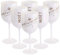 Moët & Chandon Lot de 6 verres à champagne impérial en acrylique, 0,45 l, avec soucoupes, blanc/doré