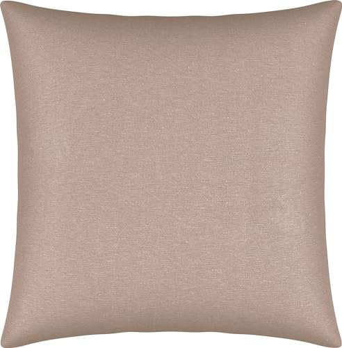 Erwin Müller Kuschelkissenbezug, Kissenhülle Single-Jersey Murnau - Taupe Größe 40x40 cm - bügelfrei, strapazierstark, elastisch, mit Reißverschluss