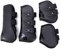 Gamaschen Pferde 4er Set,Sehne Schützer Einstellbar Pferdesprungschutz Vorne Hinter Paar Robust Elastisch PU Pferd Vorderhinterbein Stiefel für die Vorderbeine,Schwarz,XL