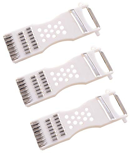 PULABO 3 PZ 5 in 1 Multifunzione Taglierina Verdure Affettatrice Frutta Pelle Pelapatate Strumento Cucina per Cetriolo Patate ecc Colore casuale Squisito