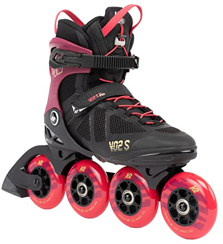 K2 Skates Unisex Inline Skates VO2 S 90 Short Cuff, Burgandy - pink, 30G0247.1.1.075