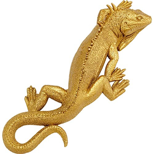 Kare Design Wandobjekt Lizard, Tierdeko, Echse, Gold, 31x11cm