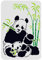 FINGERINSPIRE Panda-und Bambus-Zeichnungs-Malschablonen-Vorlagen 29,7x21cm Kunststoff-Panda-Mamma-und Baby-Schablonen Wiederverwendbare Dekorationsschablone zum Malen auf Holz Boden Wand und Stoff