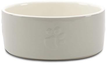 Scruffs Icon Stoneware Dog Pet Food Bowl 25 cm x 25 cm x 10 cm Light Grey