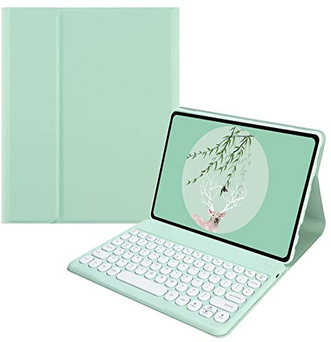 Teclado para Lenovo Tab P11 Pro de 11,5 pulgadas TB-J706 TB-716, funda desmontable magnética fina de piel con teclado Bluetooth inalámbrico QWERTY Layout para Lenovo Pad Pro 11,5 pulgadas (verde)