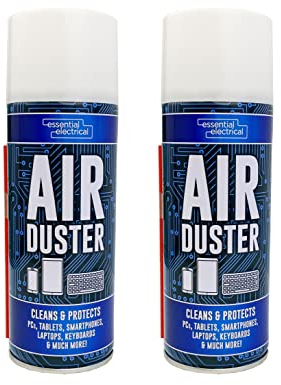 KARRMA 2 Pack x 400ml Air Duster Spray Compresses Air Can Duster Spray Clean & Protects Office Equipment, Laptops, Keyboards, Cameras, Printers & More