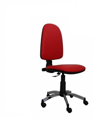 Havana poltrona operativa rivestita in tessuto acrilico rosso senza braccioli, poggiatesta e schienale ergonomico in tinta per ufficio, casa, sedia da scrivania