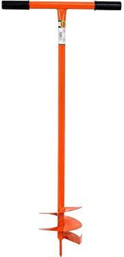 Yato Taladro de mano Flo Tallas: Ø 110 140 200 230 mm, para cargas extremadamente altas, acero macizo, tornillo de transporte grande, asas antideslizantes, ideal para postes de cerca, plantas,