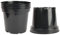 Garronda Macetas de Producción Macetas Redondas para Plántulas de Flores y Plantas GD-0025 (5 Piezas Negro, ⌀ 15cm H 12cm)