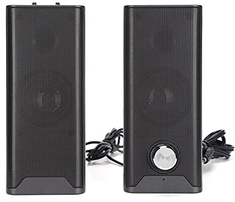 Leapiture Computer Speakers Wired Multimedia PC Speakers Mini Strip Desktop Stereo Speaker with Subwoofer for Home Computer Laptop