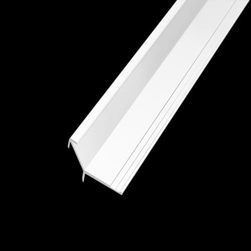 Coayuou Aluminium V-Profil Flieseneckleiste Für 5,5–18,5 Mm Fliesen Eckschutz Metallleiste, 100 cm* 3 Stück – Kanten- Und Stoßschutz Für Schlafzimmer, Flur, Büro(White,5.5mm)