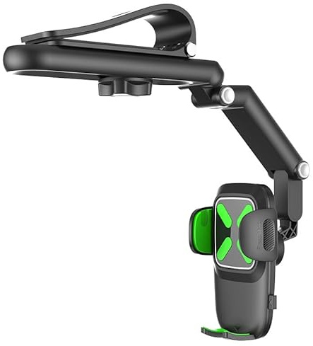 MEIQIBAO Ricambi auto Cellulare Supporto Ricambi parasole cellulare Supporto GPS supporto(2024 edizione) universale supporto auto 360 gradi per casa cucina ufficio, verde