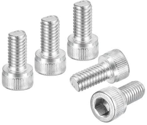 DTGN M6-1x12 Zylinderschrauben mit Innensechskant - 20 Stück Innensechskantschrauben - für Schränke 3D-Drucker Motorrad Türgriffe - Innensechskantschraube Vollgewinde Edelstahl 304