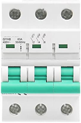 GYH8 interrupteur principal triphasé 63A 100A 125A interrupteur d'isolement for usage domestique ou industriel disjoncteur 400V 1 pièces(63A)