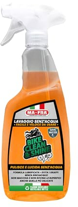 Bike Clean & Shine Mafra Reinigungsmittel für wasserlose Reinigung ohne Wasser für Motorräder, Roller, Fahrräder und Roller, chemische Reinigung, schnelle und sichere Reinigung, Schmierformel zur