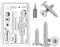 FandWay M4x25mm Torx Vis Autotaraudeuses à Tête Plate,50 Pièces Vis à Bois Tête Fraisée en Acier Inoxydable 304,Tôle Autoperceuses Entièrement Fileté Avec 1 T10 Forets et Boîte.