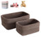2 Stück Aufbewahrungskorb Geflochten,Häkelkorb Körbe Geflochten,Aufbewahrungskorb Set Für Wohnzimmer,Bäder,Büros,Küchen,Handtücher,Kosmetik,Spielzeug,Schmuck(Braun)