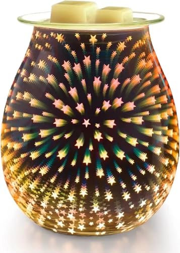 DICIMI Electric Wax Melt Burner & Oil Burner - 3D Star Wax Warmer with Adjustable Night Light, Flameless Aroma Lamp for Home, Office, Gifts | Eco-Friendly, Easy Clean