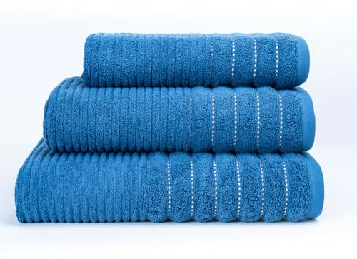 GC GAVENO CAVAILIA 2-Pack Egyptian Cotton Hand Towels - 650 GSM Luxury Bathroom Towels, Super Soft, Quick Dry & Highly Absorbent - Washable Hand Towels for Bath, Spa & Gym (50x80 cm) - Navy