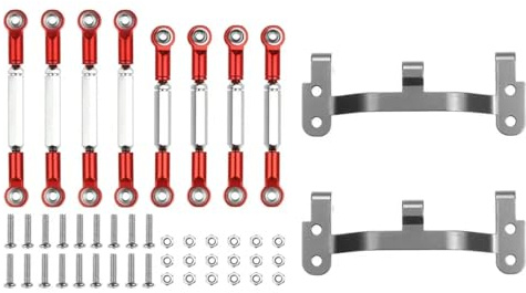 Rc Autoteile Für WPL B-1 B-14 B-24 C14 1/16 Metall Zugstange Lenkung Pull Servo Pull Base RC Auto Ersatz Upgrade Ersatz Reparaturen Zubehör(Red)