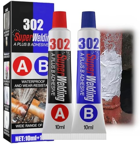 Strong AB Liquid Metal Weld Paste, Industrial Epoxy Metal Glue, High Strength Bonds Metals Filler, Grade Heat and Cold Resistant Adhesive, All Purpose Waterproof Repair Glue