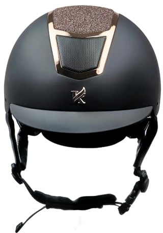Horse Masters Shires Riding Hat (Size 59–61cm) – Clearance | PAS015:2011 Safety | Lightweight High-Shine Helmet with Crystals | Adjustable Fit, Ventilated, CoolDry Liner – Equestrian Horse Riding Hat