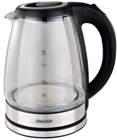 Mesko MS 1307 Glas-Wasserkocher 1,8 L mit LED