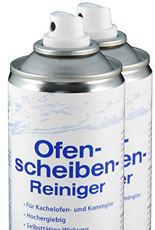 S-Pro Ofenscheiben-Reiniger Spray im 2er Set, Backofenreiniger für Kachelofen und Kamin, Ofenglasreiniger und Kaminglasreiniger