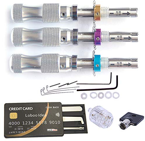 loboo 7.0 mm 7.5 mm 7.8 mm Tubulaire Verrouillage Picks Outils + Transparente Tubulaire Practise Cylindre de Serrure serrurier Outil de serrurier Fournitures