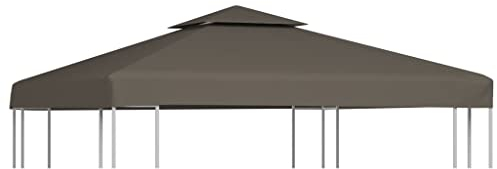 vidaXL Pavillon Ersatzdach 310 g/m² 3x3 m Taupe Abdeckung Partyzelt Plane