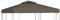 vidaXL Toldo de Cenador 2 Niveles 310 g/m² 3x3 m Gris Topo Pabellón Patio Casa