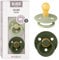 BIBS Colour Schnuller 2er-Pack, BPA-frei, Kirschform Nippel. Naturkautschuk/Latex, Hergestellt in Dänemark. Größe 1 | 0+ Monate | 2-Pack, Sage/Hunter Green
