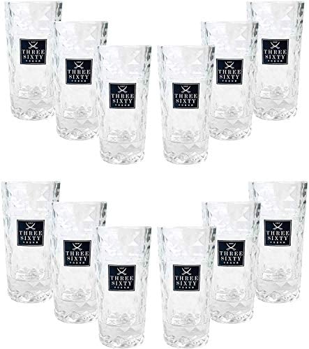 Three Sixty Vodka Wodka Shotgläser Gläser Glas Set - 12 Stück 2 und 4cl geeicht