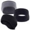 JEEZAO 3pcs Unisex Fleece Headband,Ear Warmer,Windproof Cold-Proof and High Stretchy for Workout Running Cycling (Black + Black + Grey)