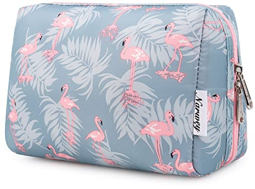 Narwey Make up Tasche Damen Schminktasche Kosmetiktasche Kulturtasche Damen Kulturbeutel, Makeup Tasche Makeup Bag (Flamingo, Groß)