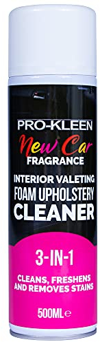 Pro-Kleen Interior Valeting Foam Upholstery Cleaner - 3-in-1 Formula to Deeply Clean, Remove Stains and Eliminate Odours - New Car Fragrance (1 x 500ml)