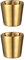 UPTALY 2 Stück Edelstahlbecher (180 ml, goldfarben), unzerbrechliche Campingbecher, kleine Espressotasse, doppelwandige Latte-Tassen, Schnapsbecher, Becher, dicke Kaffeetassen, goldene Teetasse
