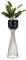 HowHomely Moderne Blumenständer Metall 68 cm Hoch mit Schwarz Blumentopf Rund 18 cm Ø auf Robuste Gold Ständer - Pflanzenständer zur Dekoration Innenräumen