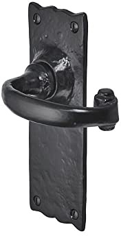 Old Hill Ironworks 158mm x 55mm Antique Burford Suite Lever Latch Handles, Black