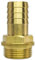 Schlauchverschraubung Fitting Schlauchanschluss Schlauchtülle Auslauf Adapter Schraubfitting Gewindefitting Tülle Industriequaltät - Made in Italy (Messing, 1/2 AG x 18 mm)