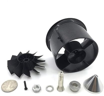 MACHSWON Brushless Motor Model 12 Blades Air Duct Fan 70mm Paired with QF2822/2827 Aircraft External Rotating Motor Fixed Wing EDF Replacing