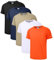 Holure Men's Sportswear Breathable Quick-Drying Short-Sleeved T-Shirt Black/Navy/Khaki/White/Orange 04-L