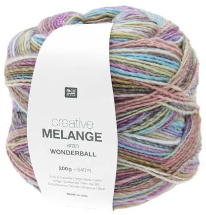 200g Creative Melange Aran - Wonderball - Farbe 22 - Verlauf pastell