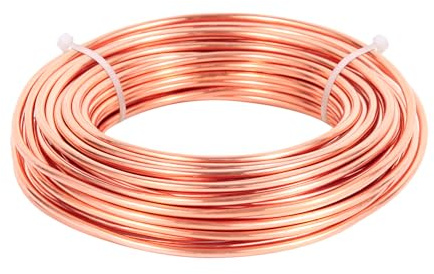 ichenbao 8 Gauge 6.5 feet 5 oz 99.9% Dead Soft Copper Wire for Electroculture Gardening, Jewelry Making, Beading, Science Projects, DIY Artwork, Pure Bare Copper Wire