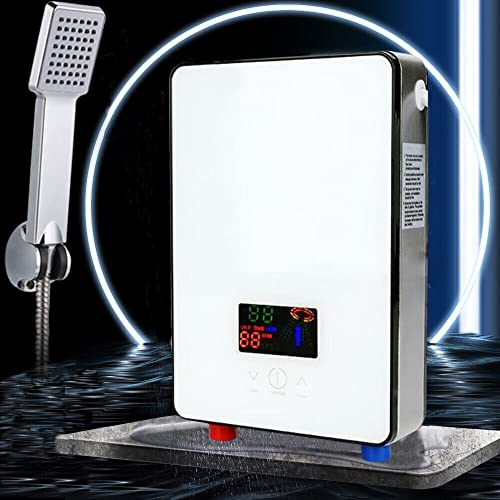 Biggittig Calentador de agua instantáneo sin tanque de 6500 W, calentador de agua eléctrico, adecuado para ducha, baño y cocina