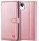 Kuafcase Compatible for iPhone XR Case with 4 Card Slots Magnetic Closure Kickstand Shockproof Protective Phone Case Compatible for iPhone XR - Rose Gold